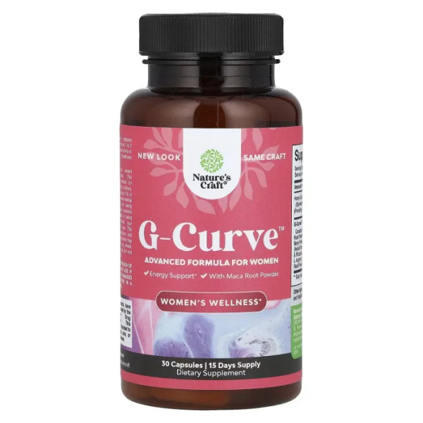 Підтримка настрою та енергії, G-Curve, Nature's Craft, для жінок, 30 капсул