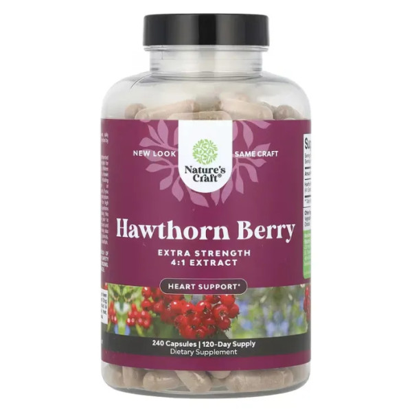 Глід, Hawthorn Berry, Nature's Craft, ягоди, 240 капсул