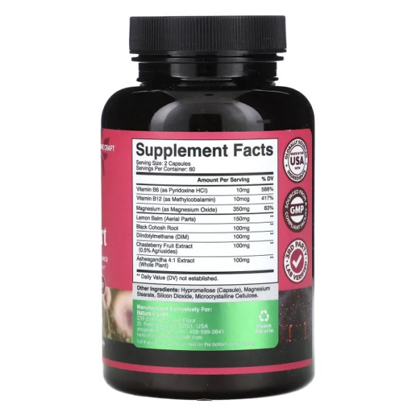 Підтримка при ПМС, PMS Support, Nature's Craft, 120 капсул