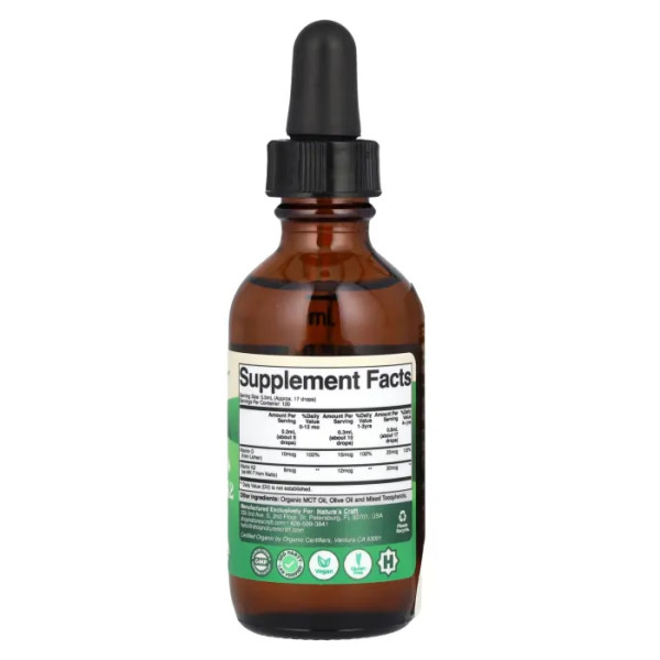 Вітаміни D3+K2, Organic Kids Vitamin D3+K2, Nature's Craft, органік, 60 мл