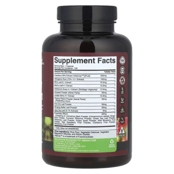 Підтримка нирок, Kidney Support, Nature's Craft, 120 капсул