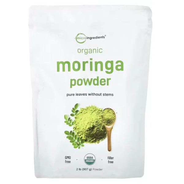 Моринга, Moringa, Micro Ingredients, органический порошок, 907 г