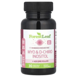 Мио и D хиро инозитол, Forest Leaf Myo D-Chiro Inositol, 30 растительных капсул
