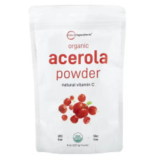 Ацерола органічна, натуральний вітамін С, Micro Ingredients Acerola, порошок, 227 г