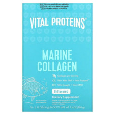 Морський колаген, без ароматизаторів, порошок, Vital Proteins Marine Collagen, 20 пакетиків по 10 г