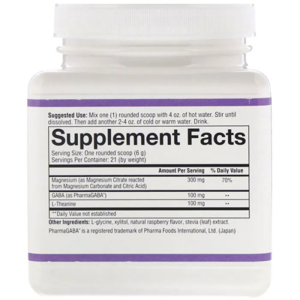 Магнієвий порошок, формула стресу + L-теанин, Magnesium Powder, Stress Formula + L-Theanine, Youtheory, ягоди, 126 г