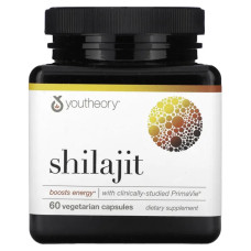 Шиладжит, Youtheory Shilajit, 60 вегетаріанських капсул