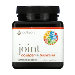 Коллаген для суставов с босвеллией, Youtheory Joint Collagen Boswellia, 180 мини таблеток