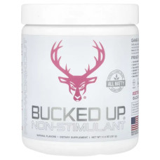Предтренировочный комплекс без стимуляторов, Bucked Up Pre Workout, ускоренное восстановление, с экстрактом оленьих рогов, вкус розовый лимонад, 321 г
