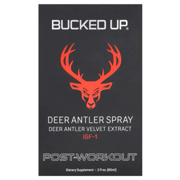 Оленячі роги, Deer Antler Spray, Bucked Up, спрей після тренування, 60 мл