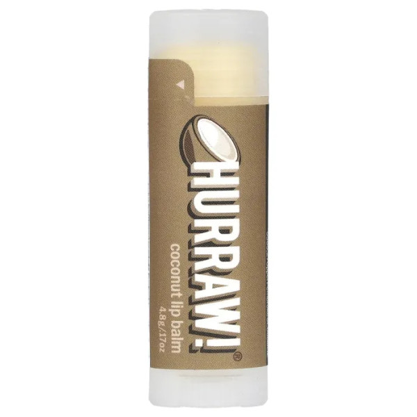 Бальзам для губ (смак кокосу), Lip Balm, Hurraw!, 4.8 г