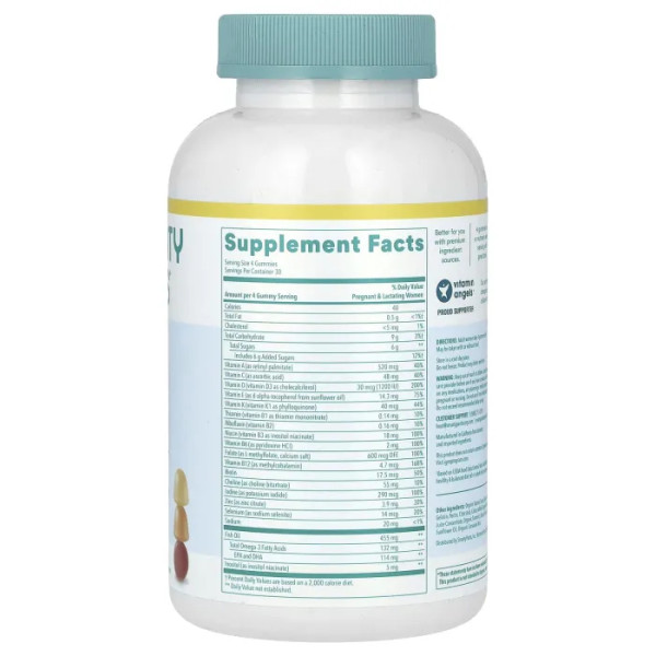 Мультивітаміни + Омега-3, пренатальний комплекс, Prenatal Formula, SmartyPants, лимон, апельсин та полуниця-банан, 120 жувальних цукерок