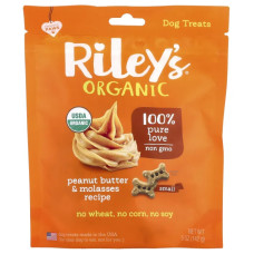 Ласощі для собак, арахісова олія та патока, Riley's Organics Dog Treats, 142 г