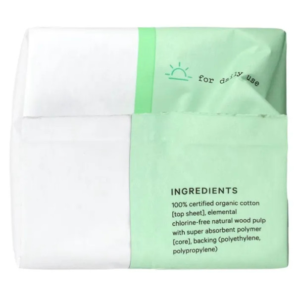 Щоденні прокладки, Organic Everyday Non-Herbal Liners, The Honey Pot Company, органічні, не на трав'яній основі, 30 штук