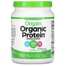 Рослинний протеїн, органік, натуральний без цукру, Orgain Organic Protein Powder, 720 г