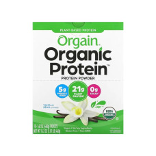 Рослинний протеїн, органік, ваніль, Orgain Organic Protein Powder, 10 пакетів по 46 г