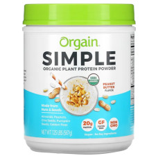 Рослинний протеїн, органік, смак арахісової олії, Orgain Organic Plant Protein, 567 г