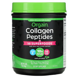 Коллагеновые пептиды, без вкуса, Orgain Collagen Peptides, с 50 суперпродуктами, 454 г