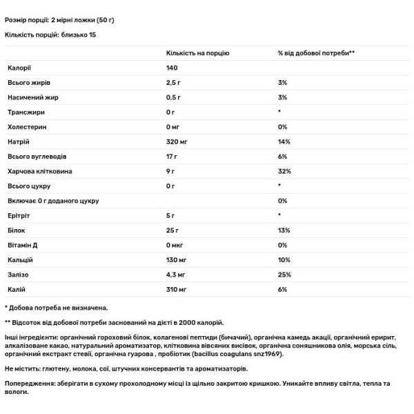Рослинний протеїн плюс колаген, Plant Protein Plus Collagen, Orgain, вершково-шоколадна помадка, 726 г