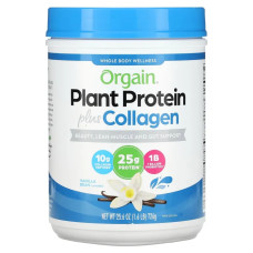 Рослинний протеїн з колагеном, ваніль, Orgain Plant Protein Plus Collagen, 726 г