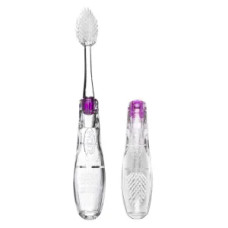 Дорожня зубна щітка зі змінною насадкою Tour Travel Brush Radius, м'яка, фіолетова, 1 шт.