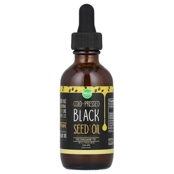 Олія чорного кмину холодного віджиму, Cold-Pressed Black Seed Oil, Maju Superfoods, 60 мл