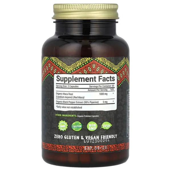 Червона мака, Maju's Red Maca, Maju Superfoods, 120 капсул