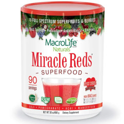 Суперфуд для сердца, антиоксидантная смесь, для веганов, органик, Miracle Reds Macrolife Naturals, 850 г