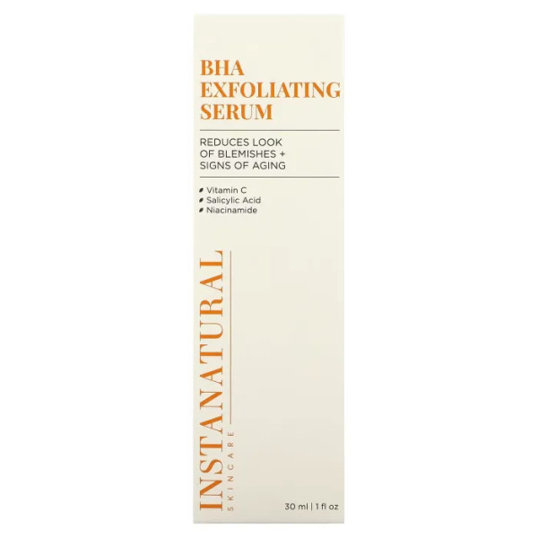 Сироватка для обличчя, відлущуюча, з BHA, BHA Exfoliating Serum, InstaNatural, 30 мл