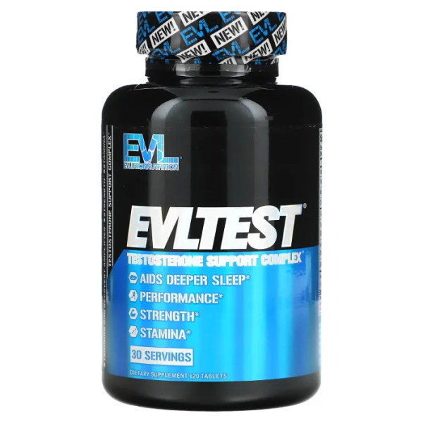 Підтримка тестостерону, EVLTest, EVLution Nutrition, 120 таблеток
