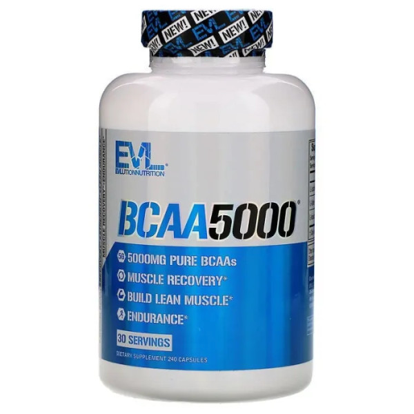 BCAA 5000, BCAA, EVLution Nutrition, 240 капсул
