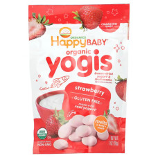 Замороженный йогурт с фруктами, Yogurt & Fruit Snacks Happy Family Organics, органик, клубника, 28 г