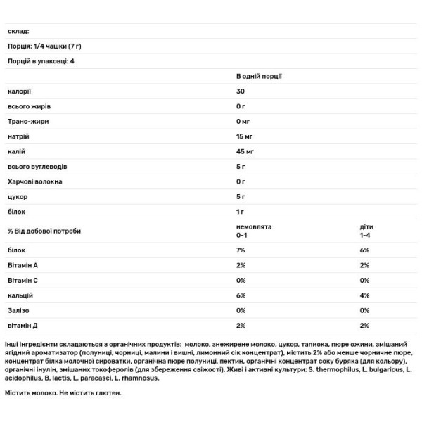 Заморожений йогурт із фруктами, Yogurt and Fruit Snacks, Happy Family Organics, органік, ягідний мікс, 28 г