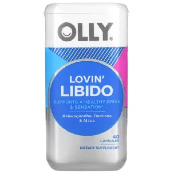 Пременопауза та менопауза, підтримка лібідо для жінок, Lovin' Libido, OLLY, з екстрактами ашваганди, даміани та маки, 40 капсул