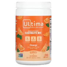 Електролітна суміш для напоїв, смак апельсин, Ultima Replenisher Electrolyte Drink Mix Orange, 306 г