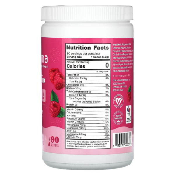 Порошок електроліту, малина, Electrolyte Powder, Raspberry, Ultima Replenisher, 288 г