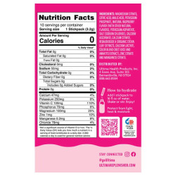 Электролиты, вкус малина, Ultima Replenisher 6 Essential Electrolytes, 10 стиков по 3,2 г
