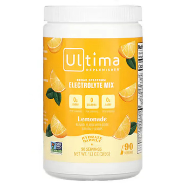 Електролітна суміш для напоїв, Electrolyte Mix, Ultima Replenisher, лимонад, 315 г