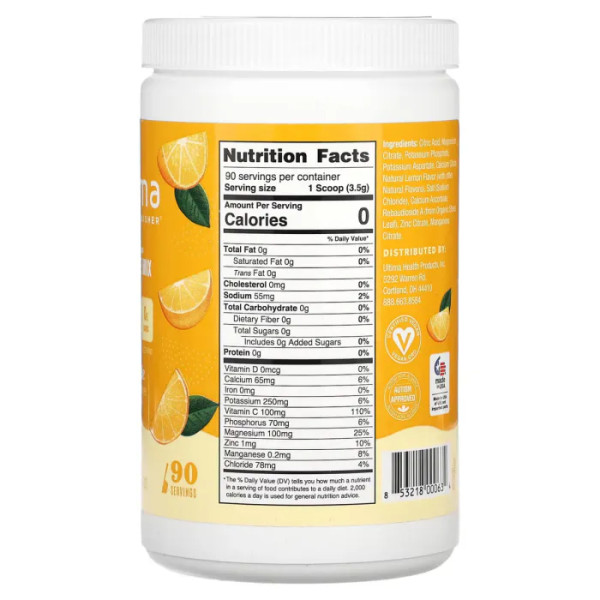 Електролітна суміш для напоїв, Electrolyte Mix, Ultima Replenisher, лимонад, 315 г