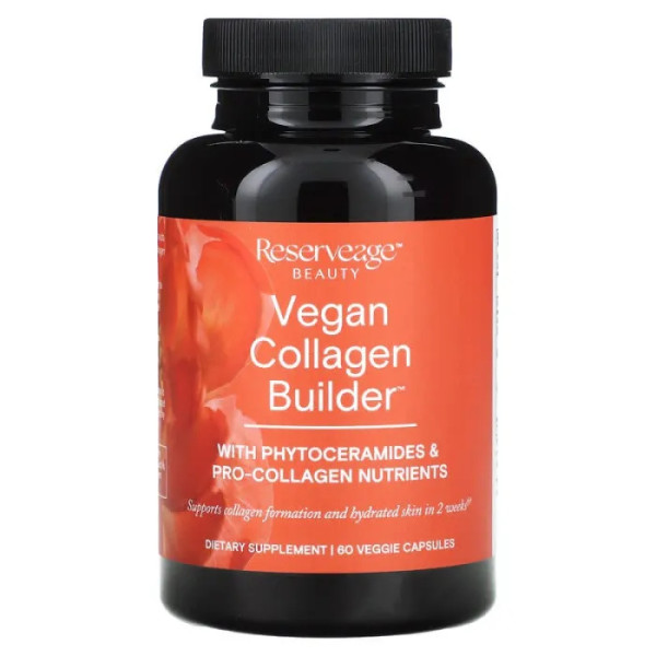 Колаген, Collagen Builder, ReserveAge Nutrition, веганської, 60 рослинних капсул