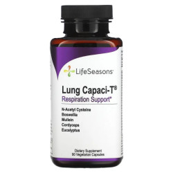 Підтримка дихальної системи, LifeSeasons Lung Capaci-T, 90 вегетаріанських капсул