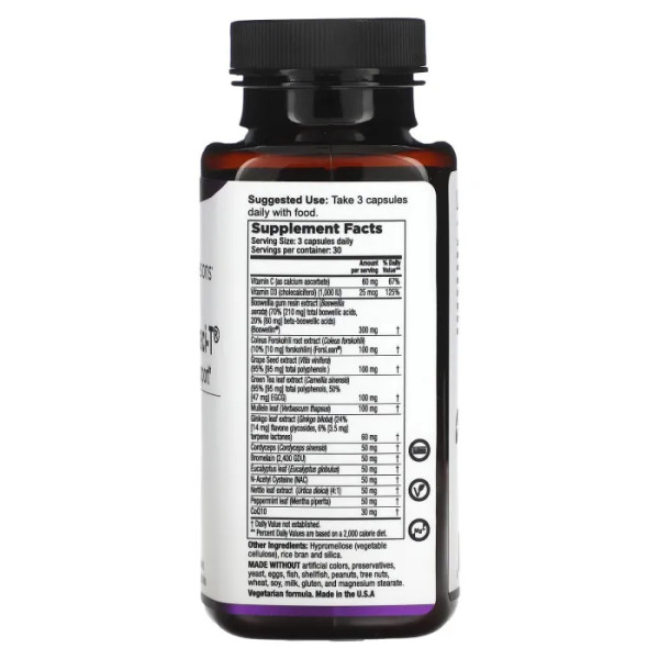 Підтримка дихальної системи, Lung Capaci-T, LifeSeasons, 90 вегетаріанських капсул