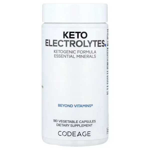 Кето-електроліти, Keto Electrolytes, Codeage, кетогенна формула, 180 рослинних капсул