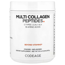 Колагенові пептиди, CodeAge Hydrolyzed Multi Collagen Peptides, порошок, без ароматизаторів, 567 г