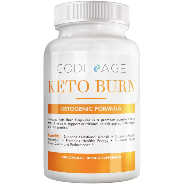 Кето жироспалювачі, Keto Burn, Codeage, 180 капсул