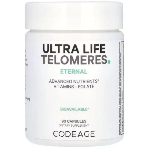 Теломери (вітаміни з травами та фруктами), Ultra Life Telomeres, Codeage, 90 капсул