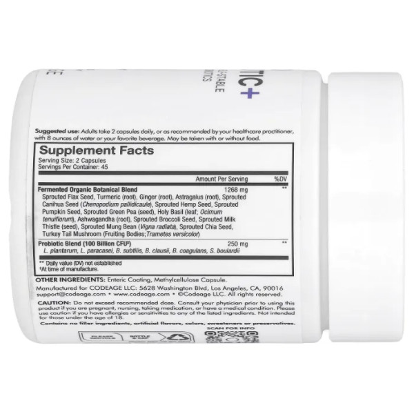 Пробіотики, Digestion SBO Probiotic, CodeAge, 100 млрд. КУО, 90 капсул