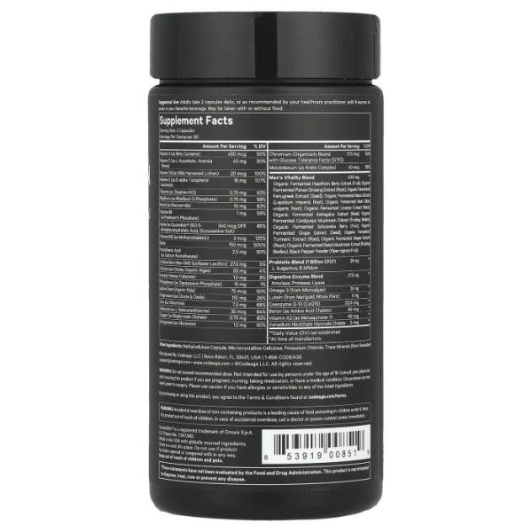 Мультивітаміни для чоловіків, Fermented, Men's Multivitamin, CodeAge, 120 капсул