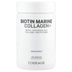 Морской коллаген с биотином, Wild Caught, CodeAge Biotin Marine Collagen, 120 капсул
