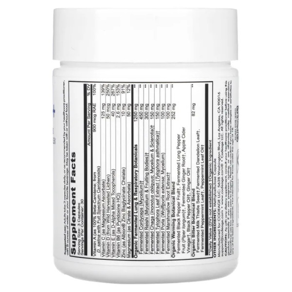 Вітаміни для підтримки легень, Lungs, CodeAge, 90 капсул